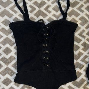 Lace up soft body suit